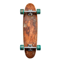 AI generated Skateboard made of wood png isolated on transparent background