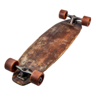 ai genererad skateboard tillverkad av trä png isolerat på transparent bakgrund