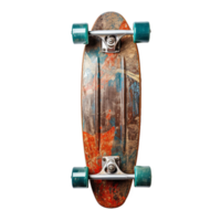 AI generated Skateboard made of wood png isolated on transparent background