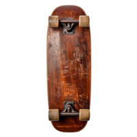 ai generato skateboard fatto di legna png isolato su trasparente sfondo