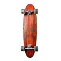 AI generated Skateboard made of wood png isolated on transparent background