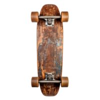 AI generated Skateboard made of wood png isolated on transparent background