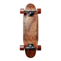 AI generated Skateboard made of wood png isolated on transparent background