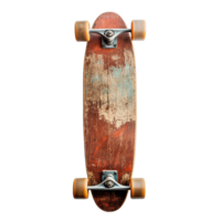 AI generated Skateboard made of wood png isolated on transparent background