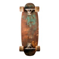 AI generated Skateboard made of wood png isolated on transparent background