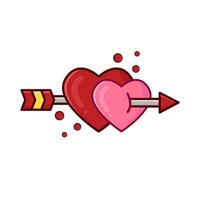 arrow in love illustration vector