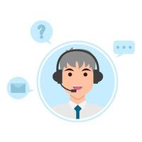 call center answer customer questions illustration vector