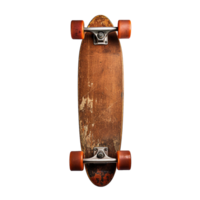 AI generated Skateboard made of wood png isolated on transparent background