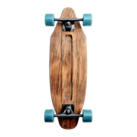 AI generated Skateboard made of wood png isolated on transparent background