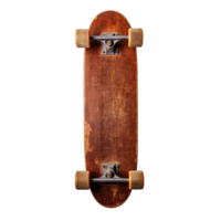 AI generated Skateboard made of wood png isolated on transparent background