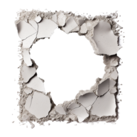 AI generated Hole in concrete isolated on transparent background png