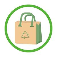 paper bag recycling illustration vector