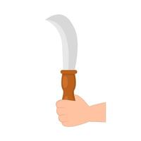 sickle in hand illustration vector