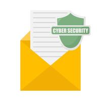 cyber security mail illustration vector