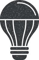 Light, led, lamp icon vector illustration in stamp style