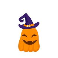 pumpkin halloween witch illustration vector