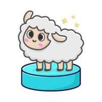 sheep in stage illustration vector