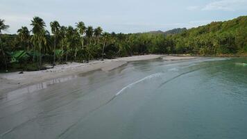 sereen vlucht over- leeg strand in Thailand video