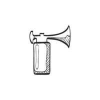 Hand drawn sketch icon gas horn vector