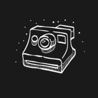 Instant camera doodle sketch illustration vector