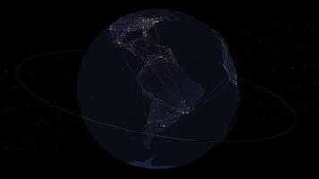 boeiend nacht wereldbol animatie video