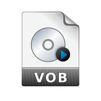 Video file format icon in color. Cinema entertainment film vector