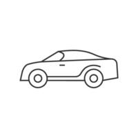 Car icon in thin outline style vector