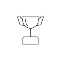 trofeo icono en Delgado contorno estilo vector