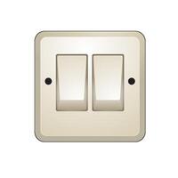 Electrical switch icon in color. On off button light lamp vector