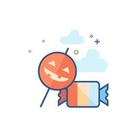Candy icon flat color style vector illustration