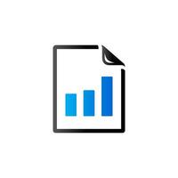 Bar chart icon in duo tone color. Business presentation meeting vector