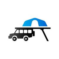 Portable camping tent icon in duo tone color. Shelter vacation travel vector