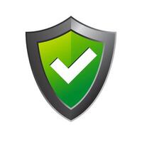 Shield icon in color. Protection computer antivirus vector