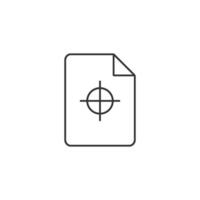 Printing quality control icon in thin outline style vector