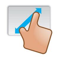 Finger gesture icon in color. Gadget touch pad smart phone laptop vector