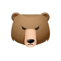 Bear icon in color. Finance speculation trend vector