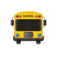 School bus icon in color. Automotive car education vector