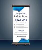 vector corporate business roll up banner standee pull up banner x banner template design