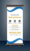 corporate roll up display standee for presentation purpose vector