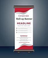 vector corporate business roll up banner standee pull up banner x banner template design