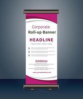 vector corporate business roll up banner standee pull up banner x banner template design