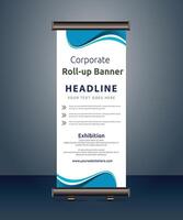 vector corporate business roll up banner standee pull up banner x banner template design