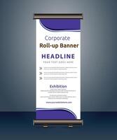 vector corporate business roll up banner standee pull up banner x banner template design