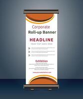 vector corporate business roll up banner standee pull up banner x banner template design