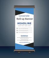 vector corporate business roll up banner standee pull up banner x banner template design