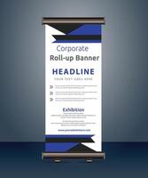 vector corporate business roll up banner standee pull up banner x banner template design