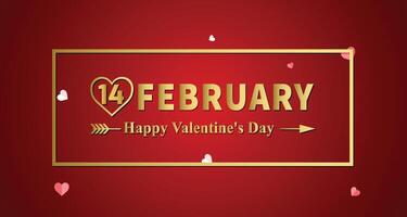 Valentines day background with typography of happy valentines day text vector