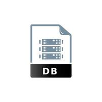 DB File format icon in duo tone color. Extension database queries vector