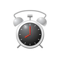 Clock icon in color. Alarm waking morning vector