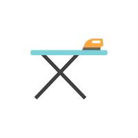 Ironing table icon in flat color style. Fashion laundry cleaning vector